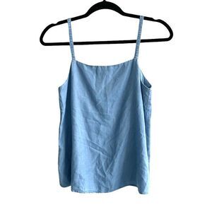 Mango MNG Lula Sleeveless Blouse Tank Top Blue S